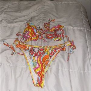 Groovy 70s Print Bikini